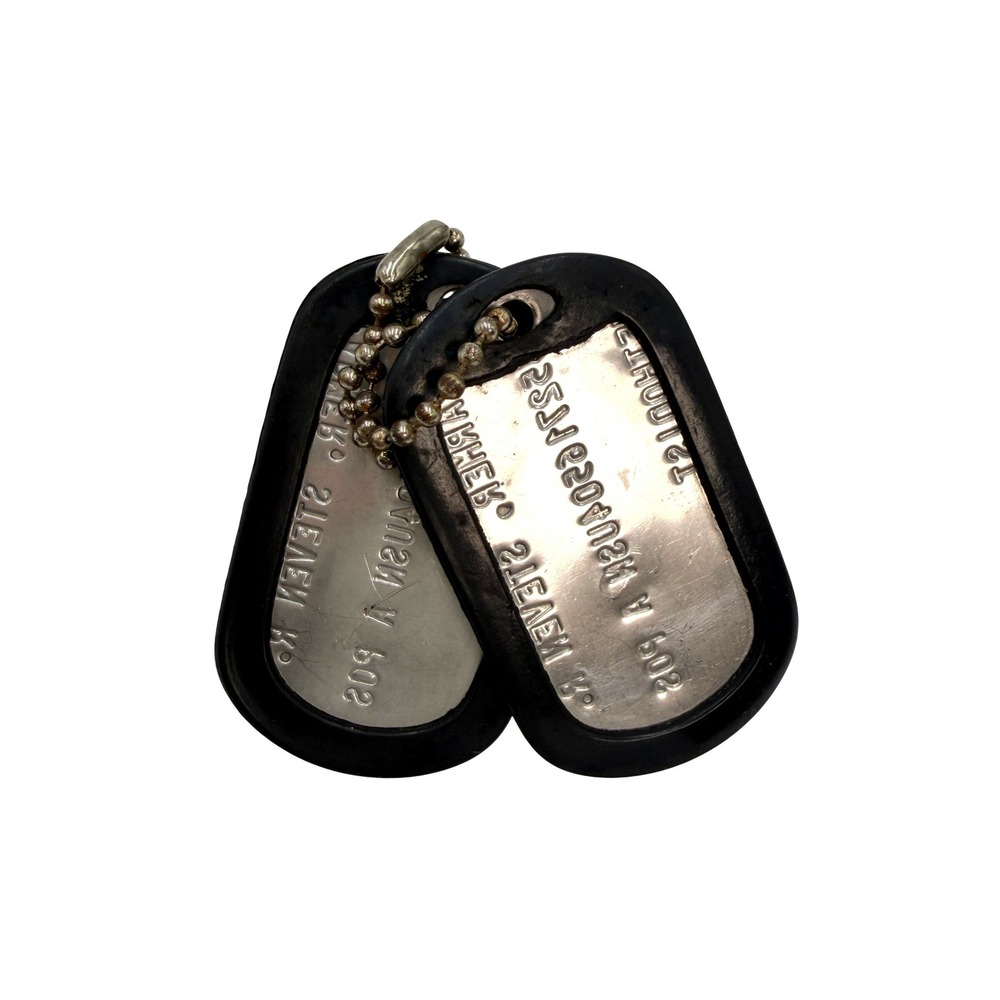 Vintage‎ US Navy Dog Tags Set Steven R. Vietnam Era Methodist A Pos USN - Picture 3 of 3